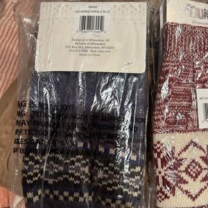 Fair isle boot leg warmers mukluk brand 4 different colors